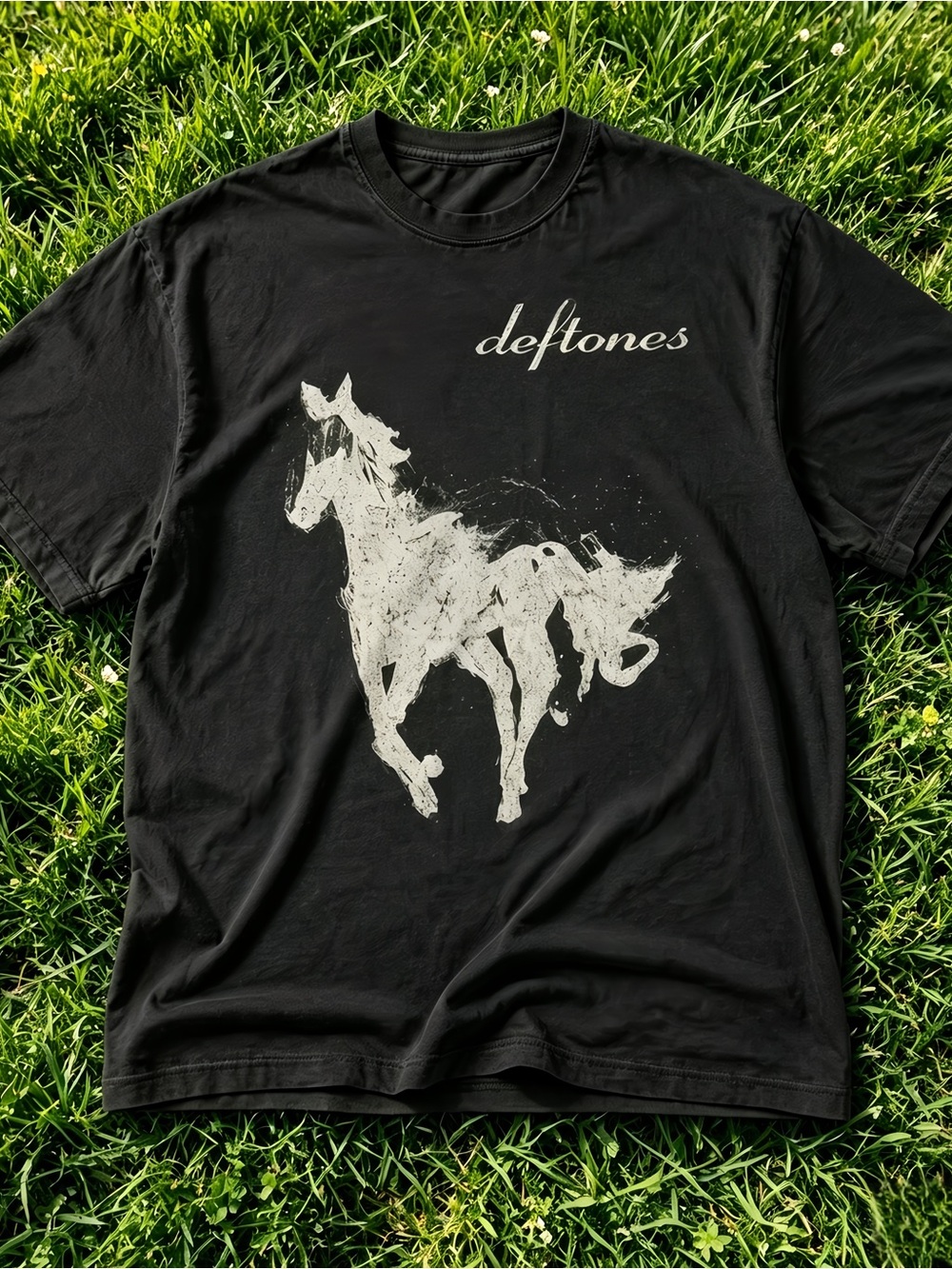 Deftones Horse Pattern Black Unisex T-Shirt